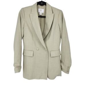 House of Harlow 1960 Double Breasted Notched Collar Tweed Blazer Size Small